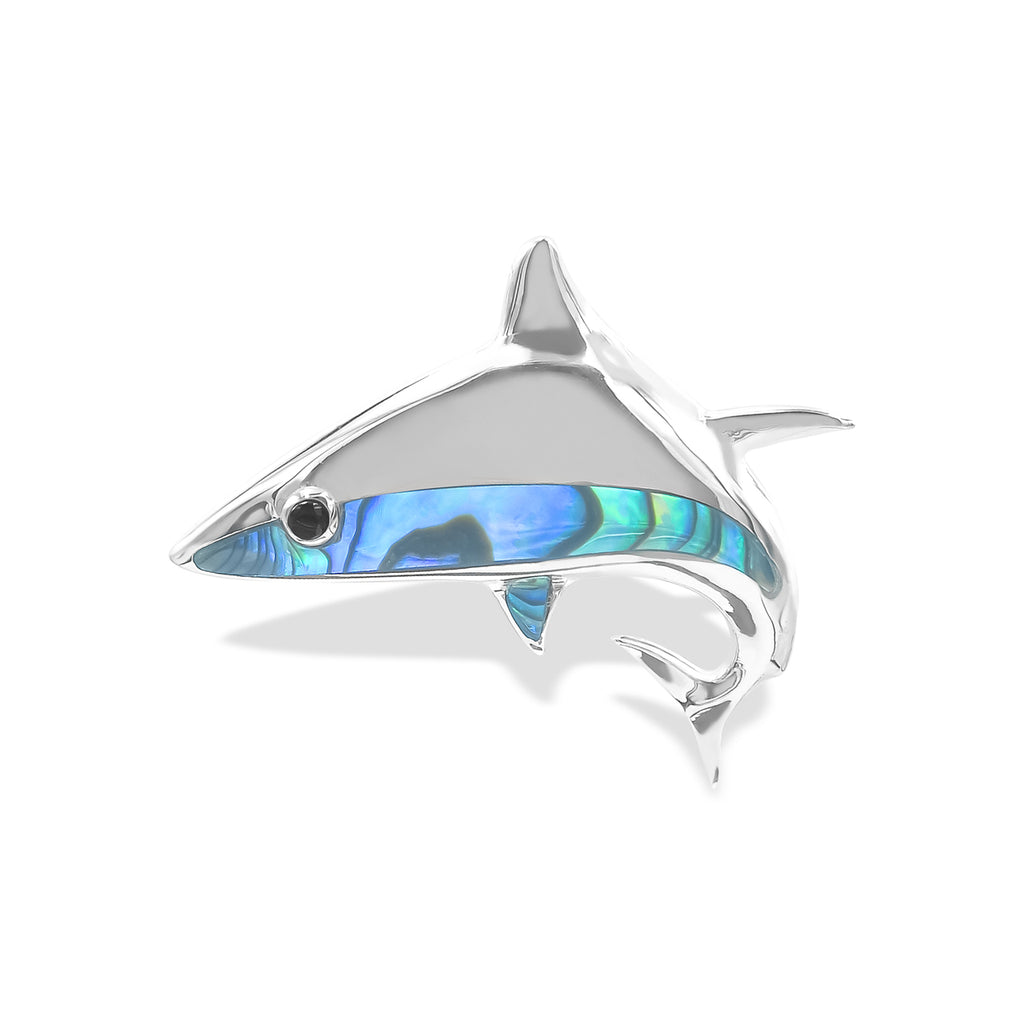 Handcrafted Abalone Shell Shark Pendant | Starborn Creations