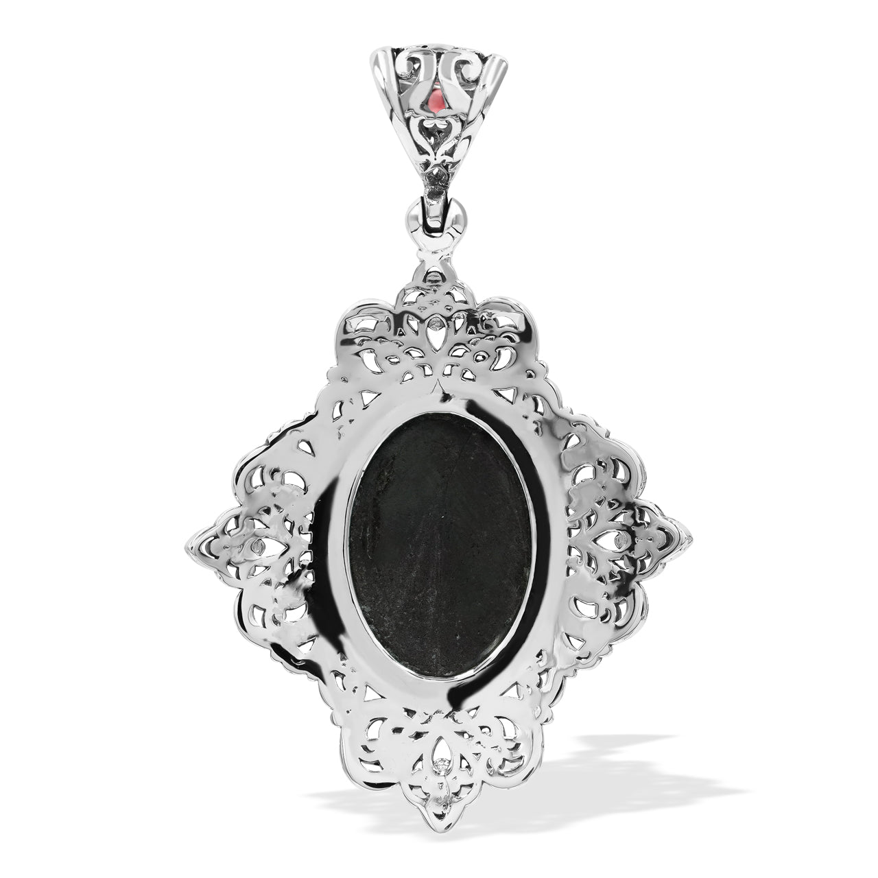 Attractive Ammolite and Garnet Pendant