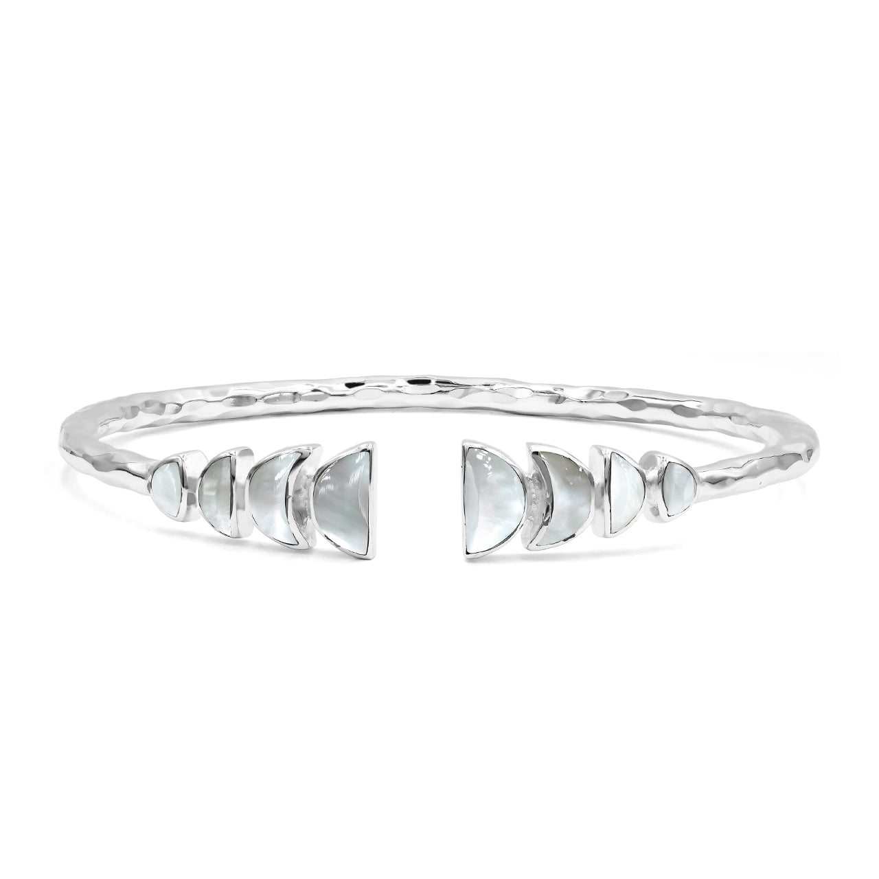 Mother of Pearl Open Bangle Bracelet