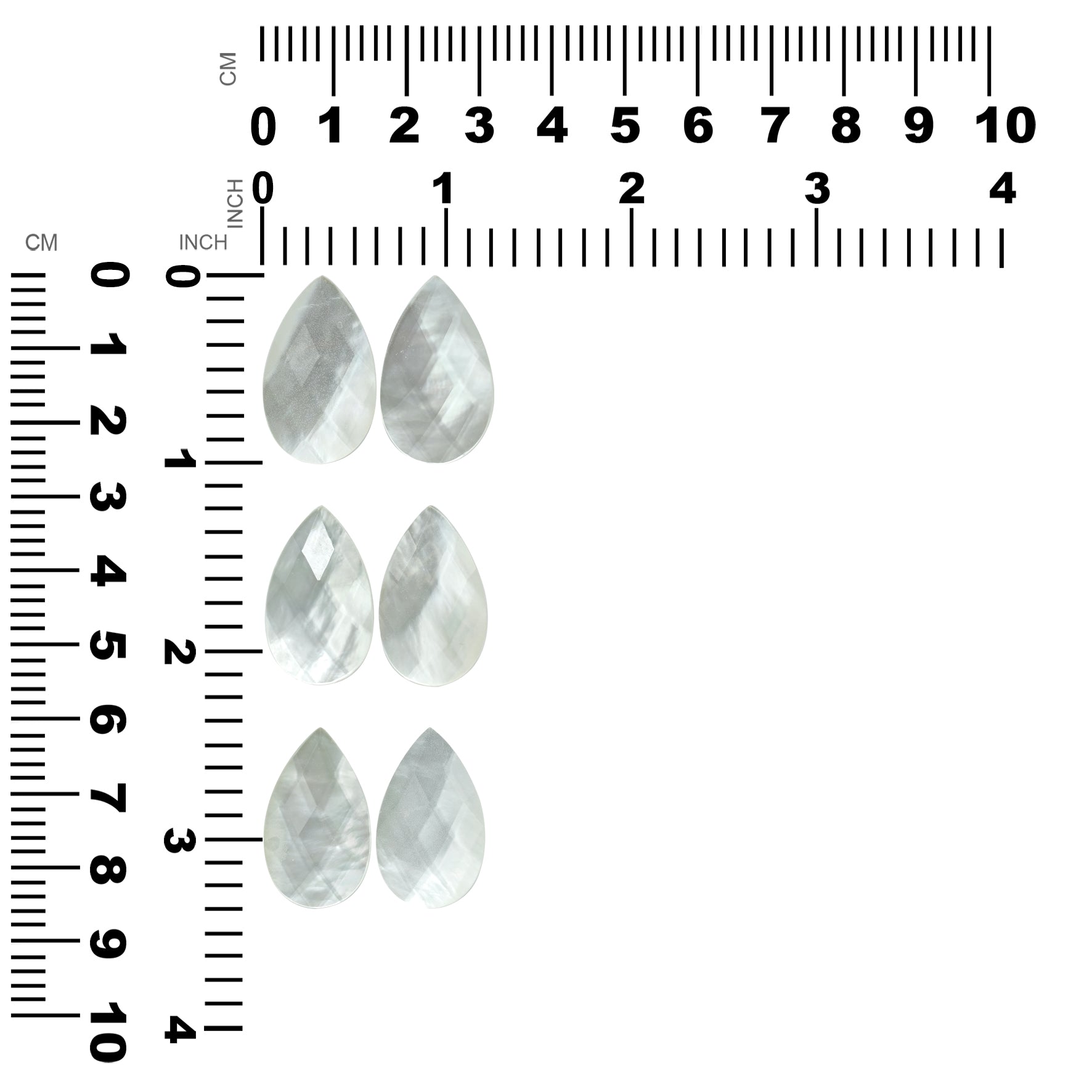 Pear Doublet MOP 25x15mm