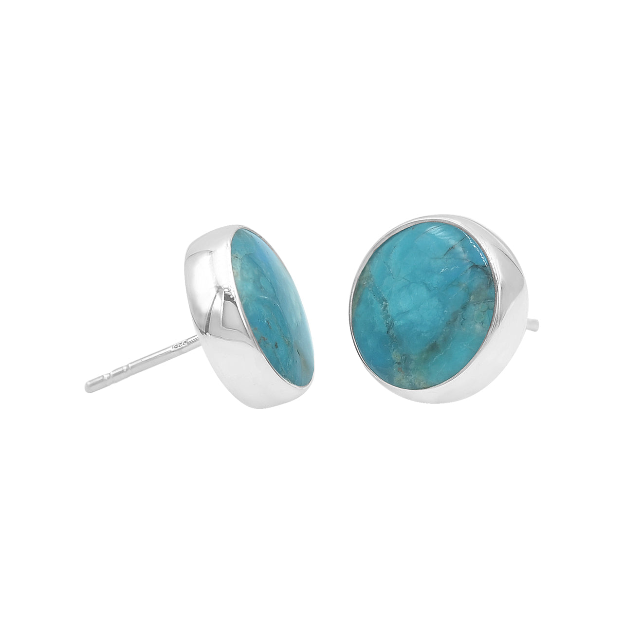 Peruvian Blue Opal Post Style Earrings