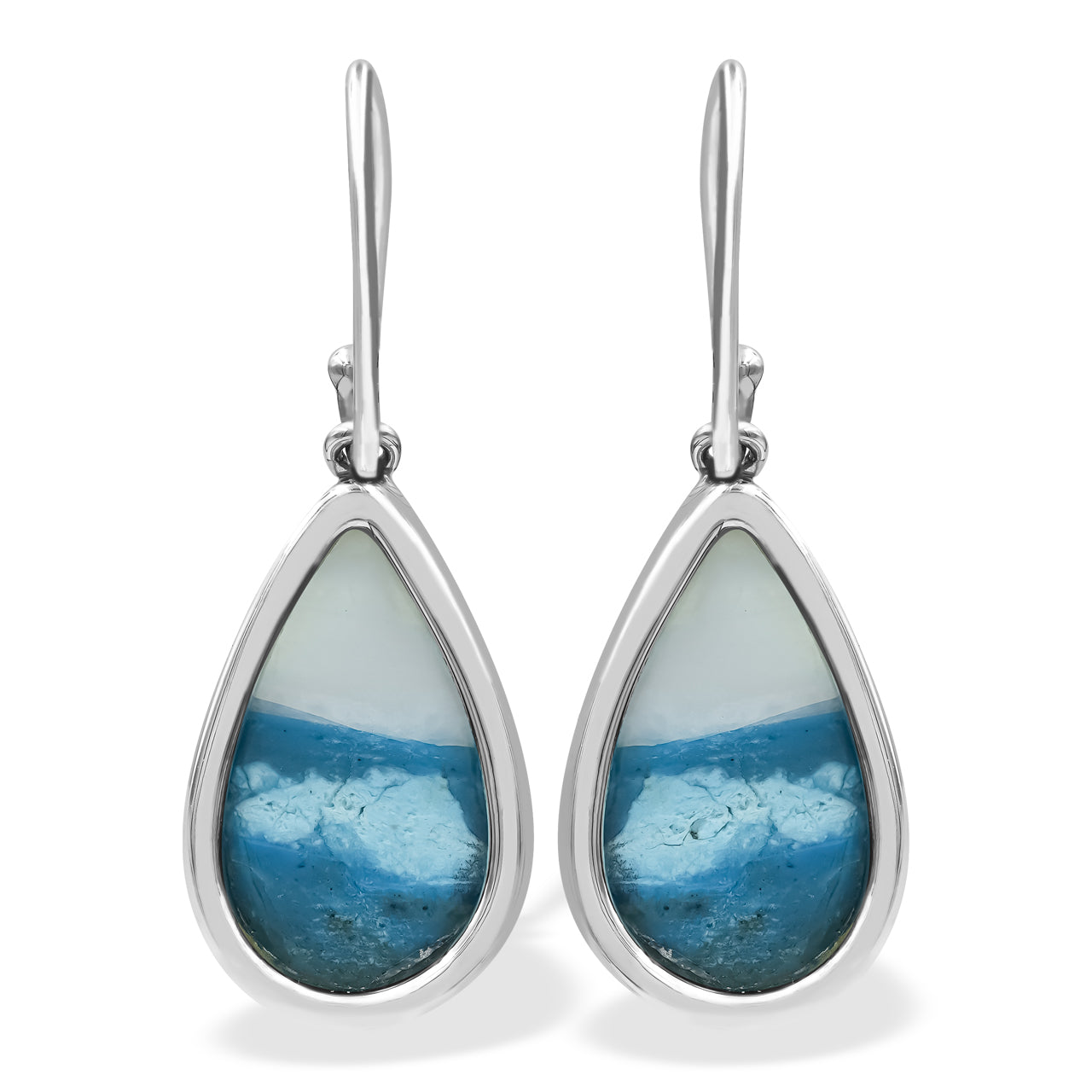 Peruvian Blue Opal Earrings
