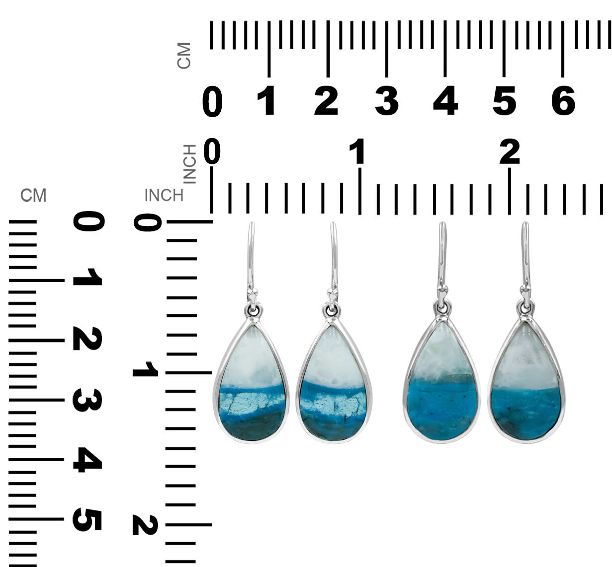 Peruvian Blue Opal Earrings