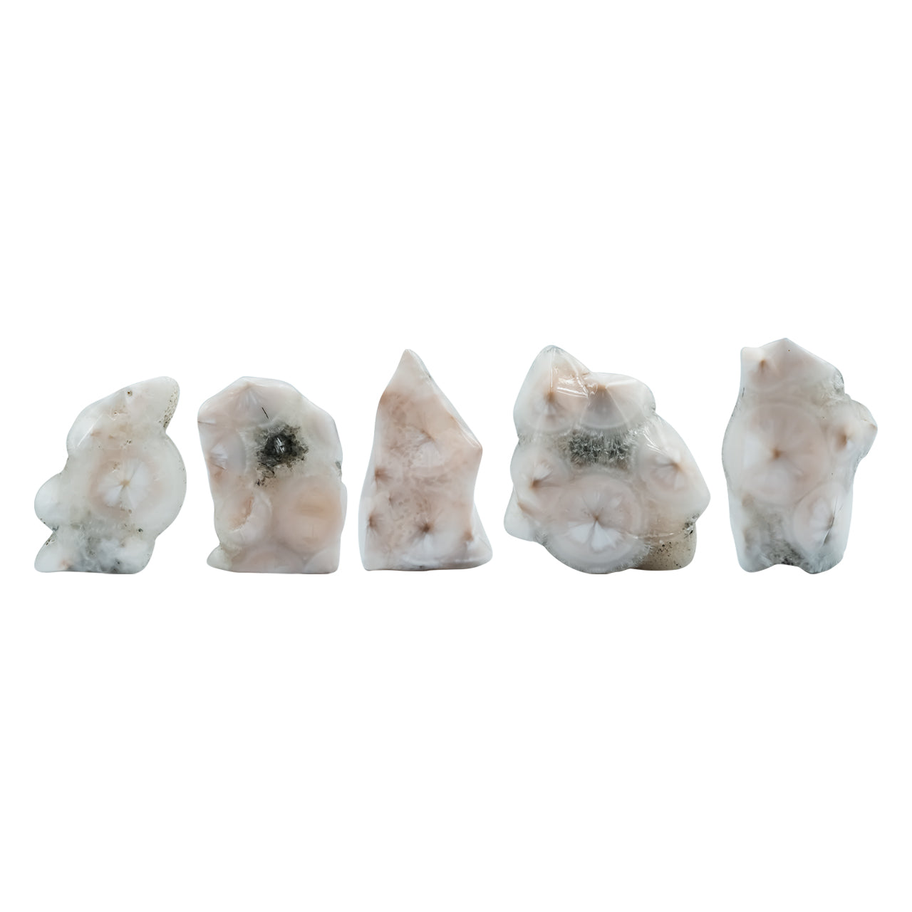 Pink Natrolite Irregular Cabochon 33-40 mm