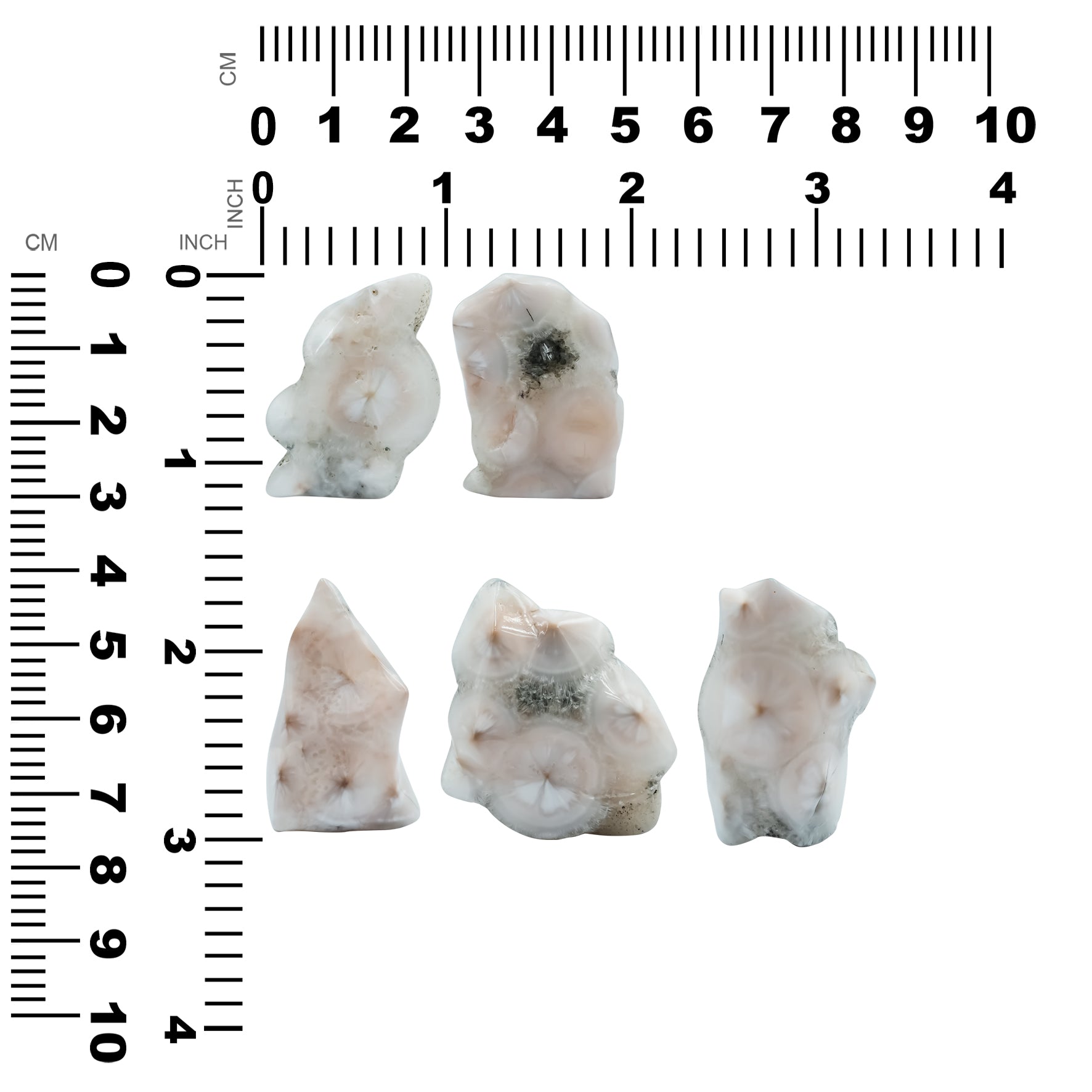 Pink Natrolite Irregular Cabochon 33-40 mm