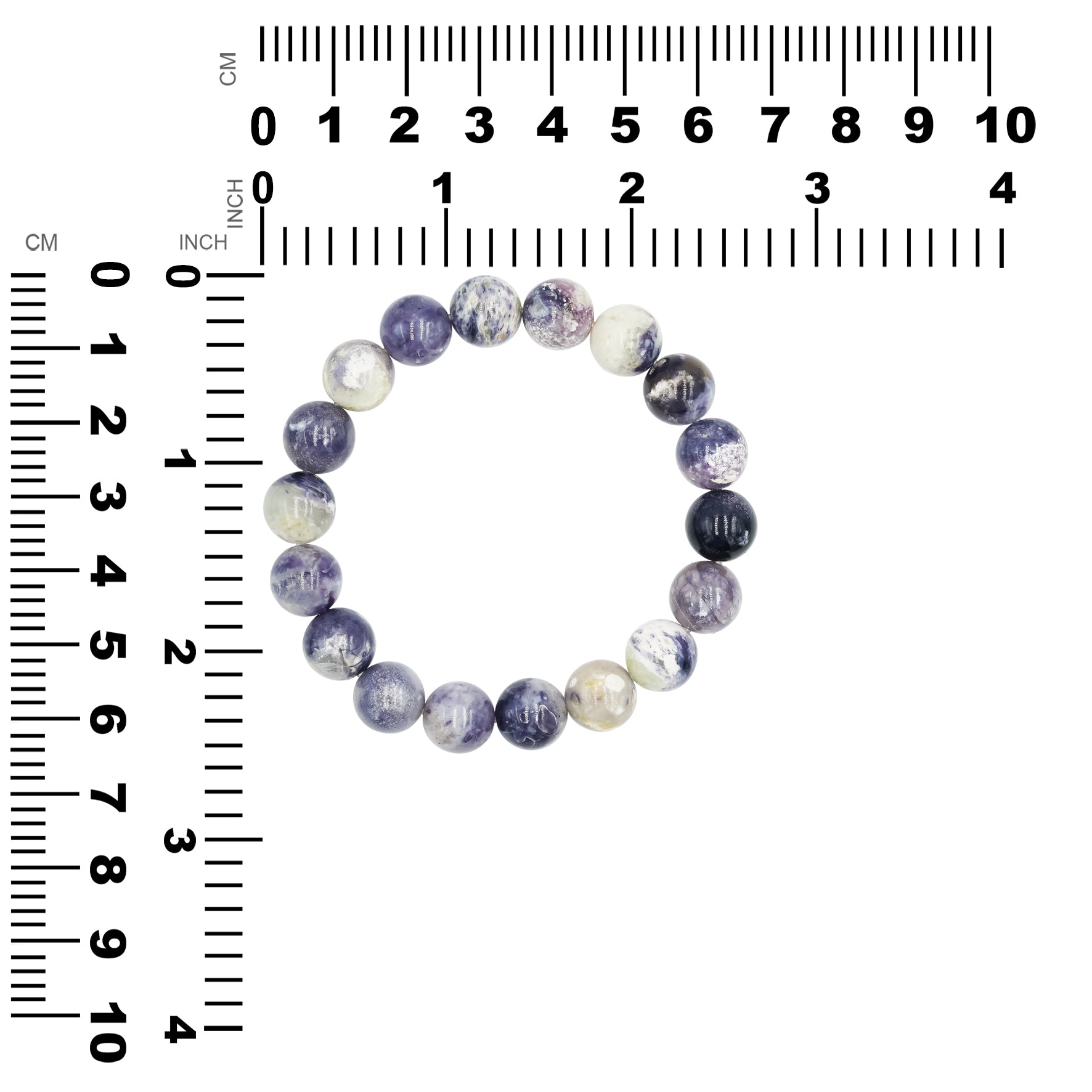 Purple Opal Bead Bracelet 10mm