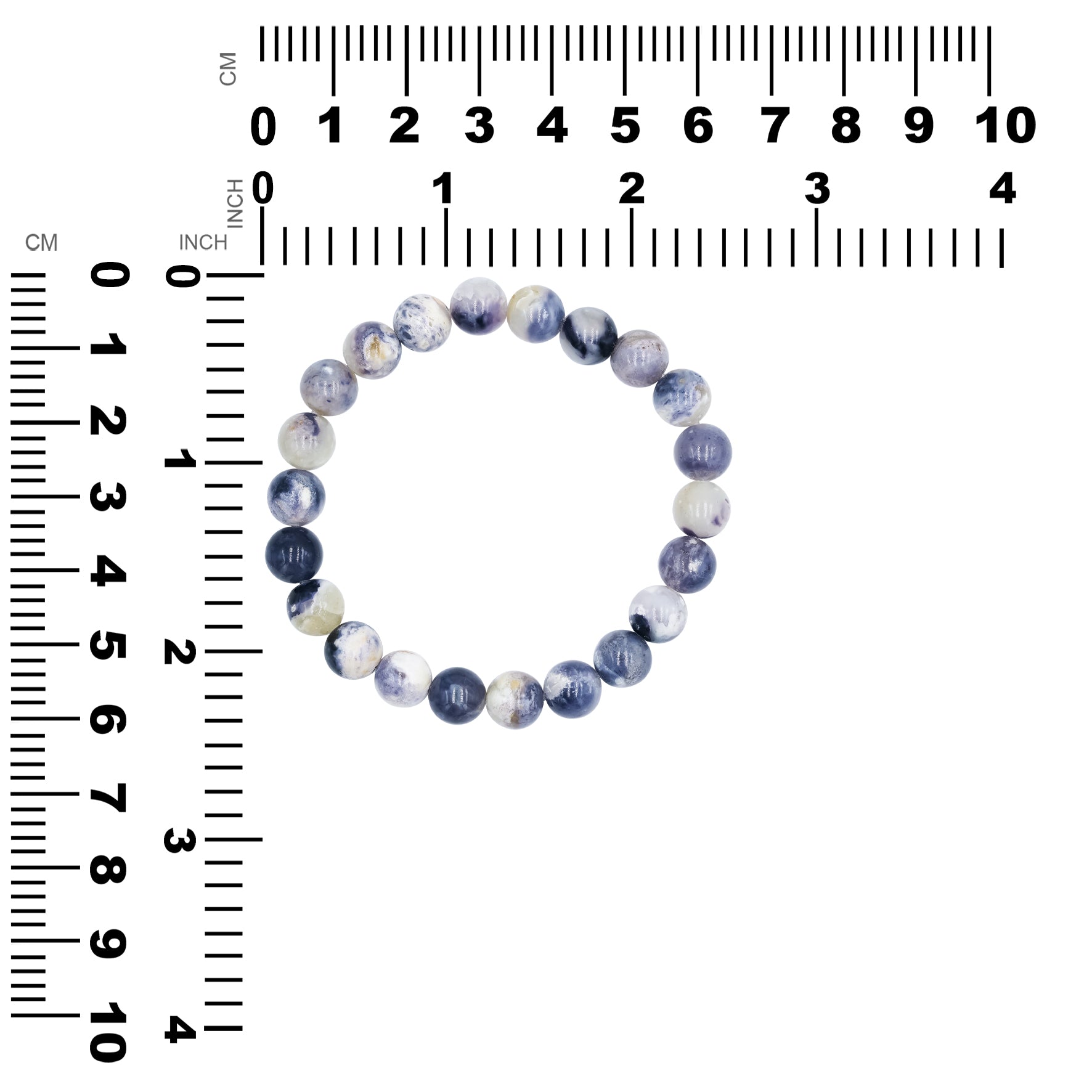 Purple Opal Bead Bracelet 8mm