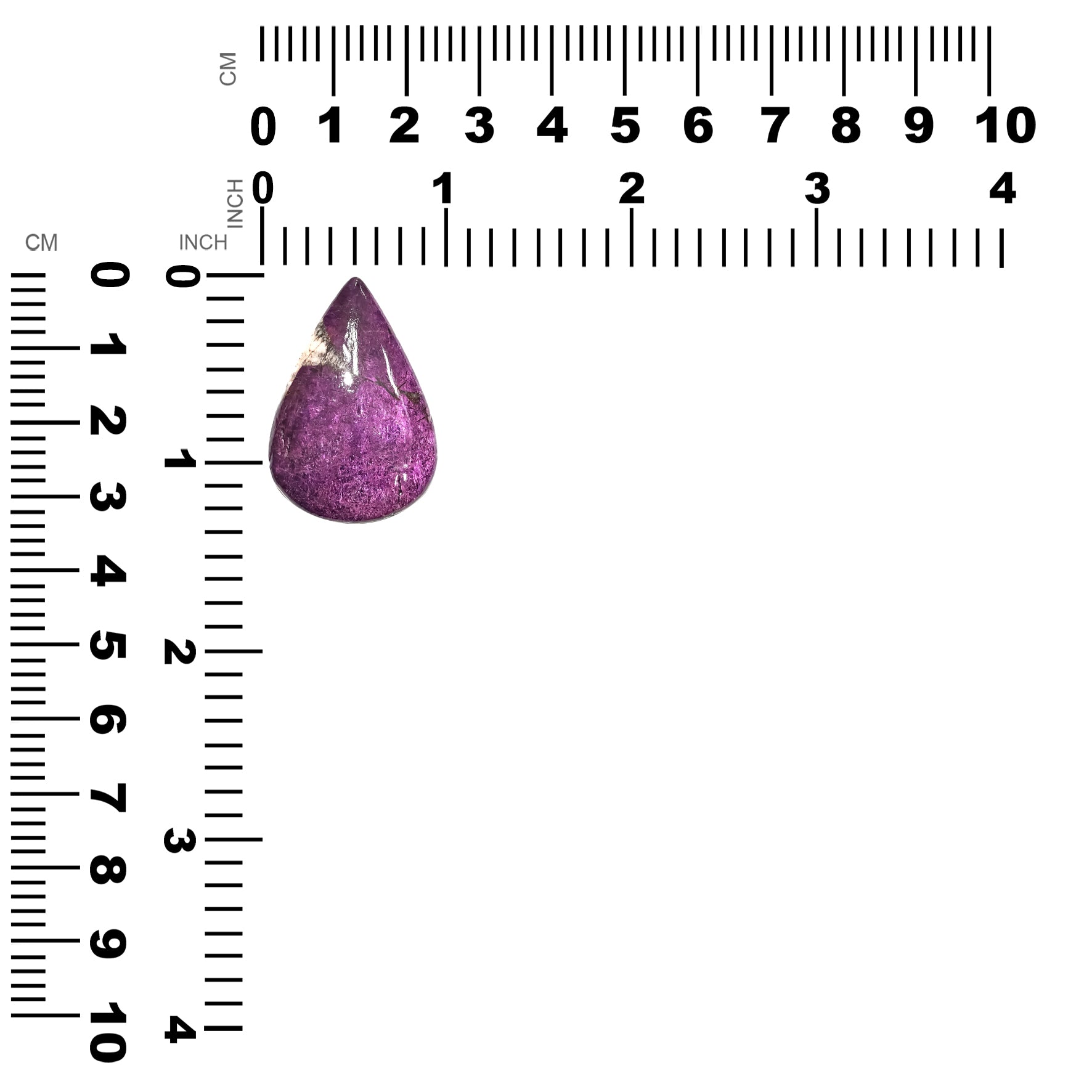 Purpurite Pear Cabochon 34mm