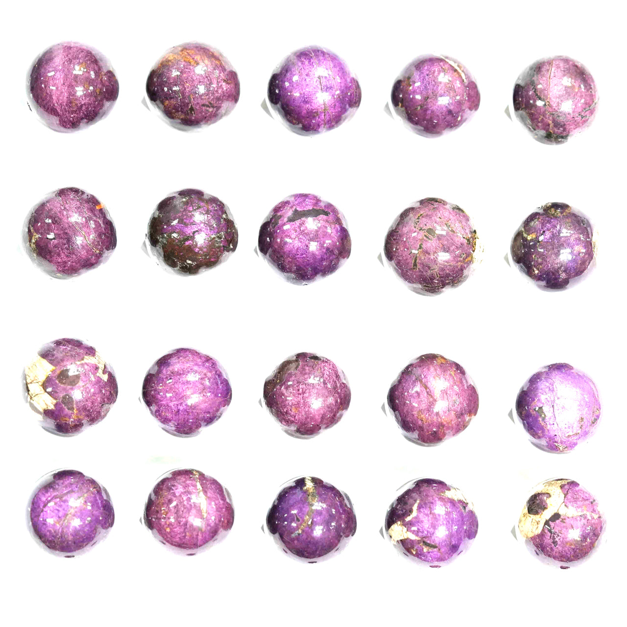 Polished Purpurite Sphere 1000 gr -  20 pcs