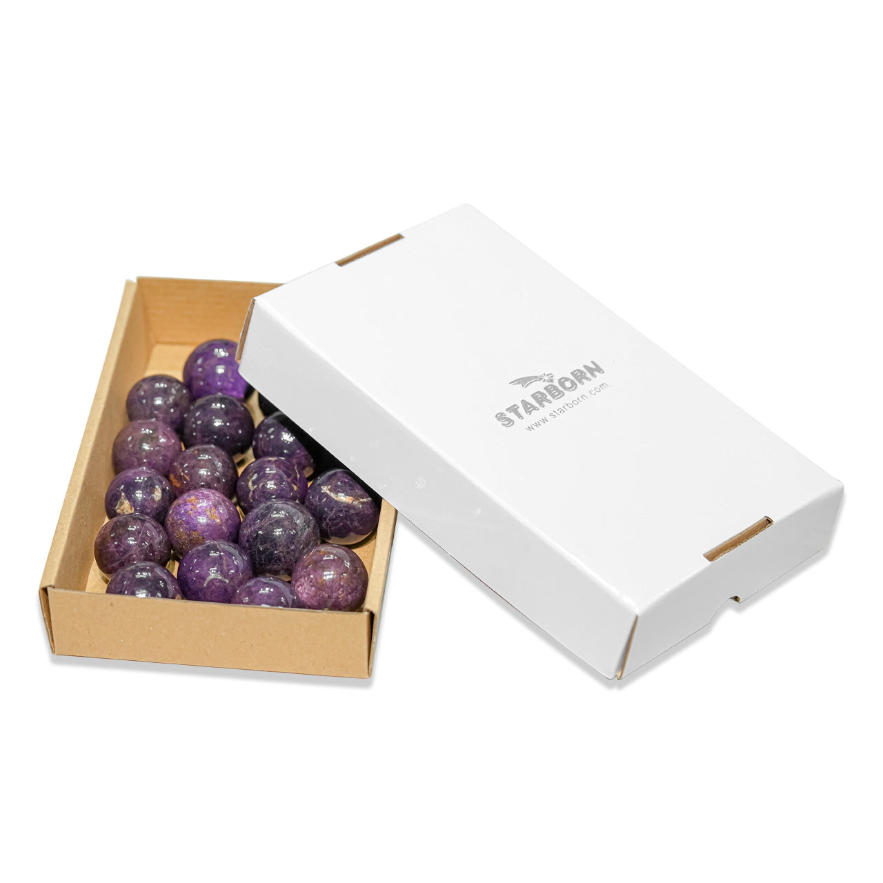 Polished Purpurite Sphere 1000 gr -  20 pcs
