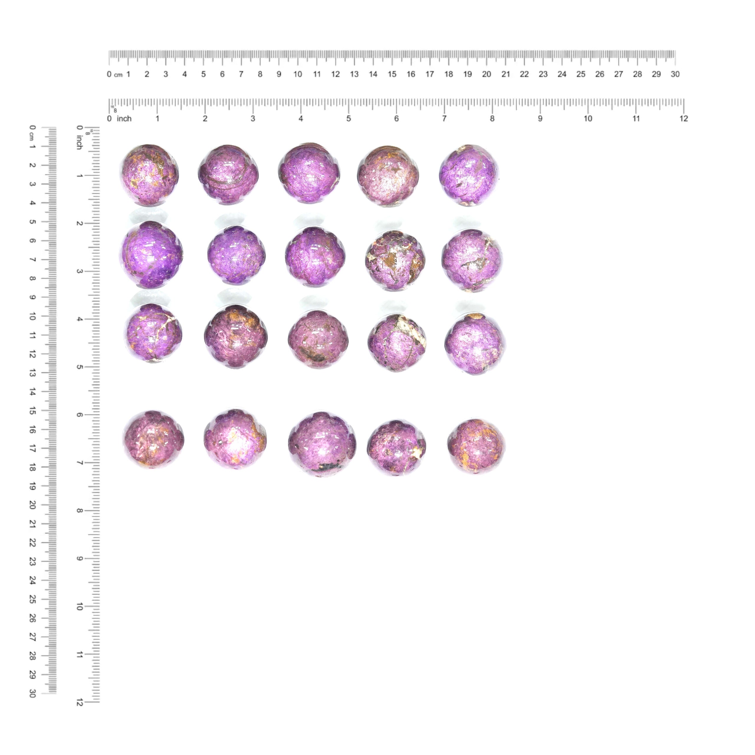 Polished Purpurite Sphere 1000 gr -  20 pcs