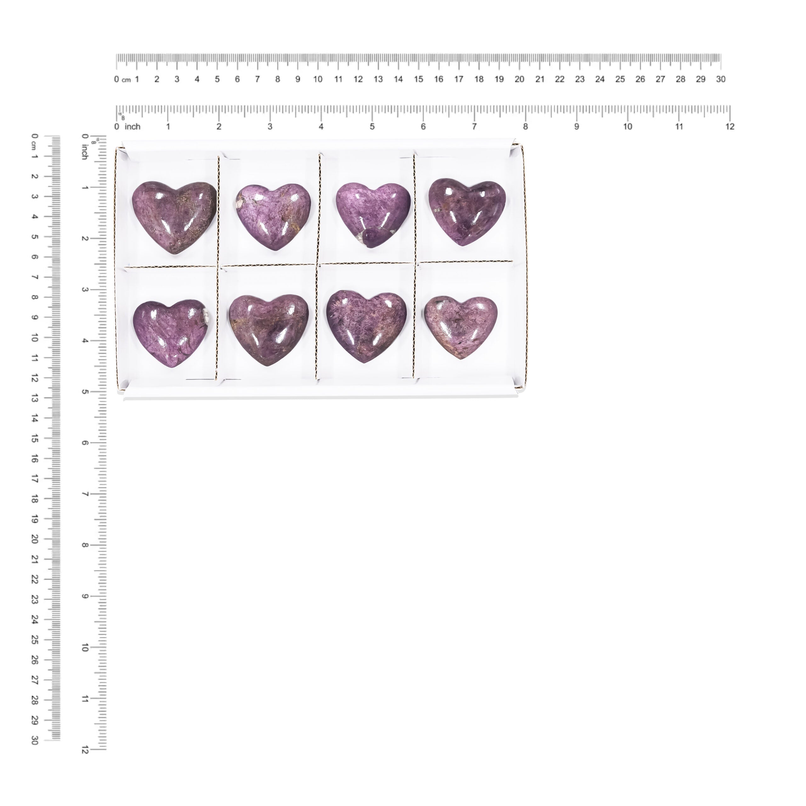 Heart Purpurite - 8 pieces