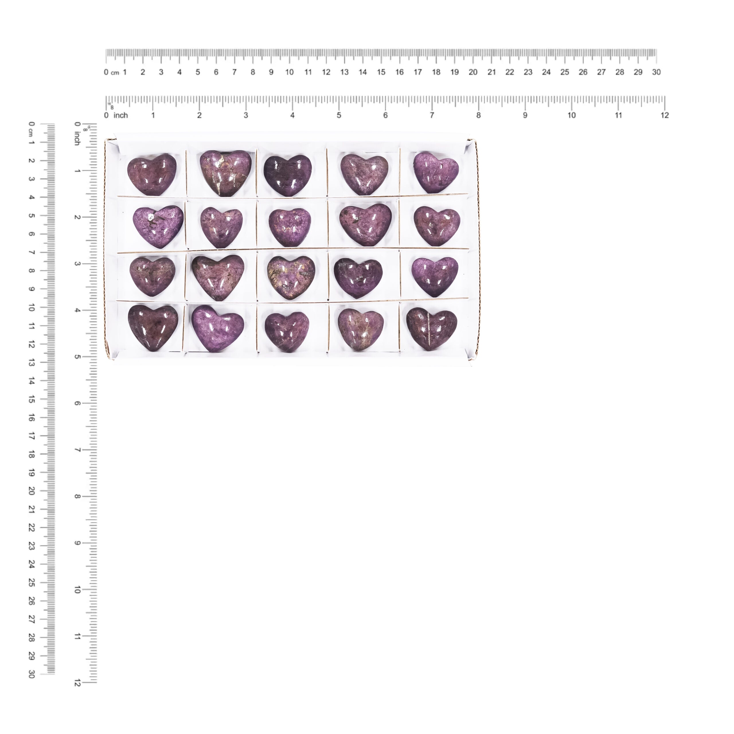 Heart Purpurite - 20 pieces