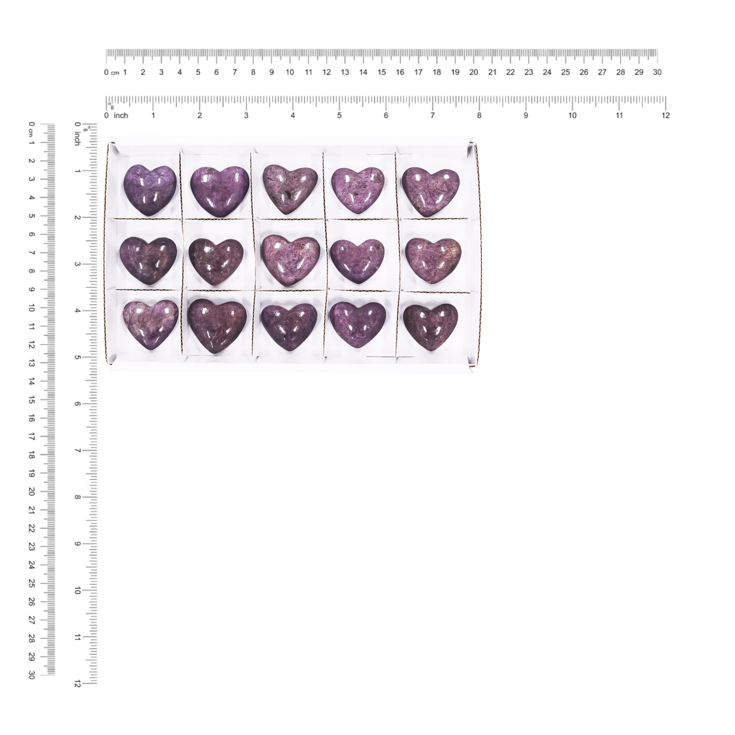 Heart Purpurite - 15 pieces