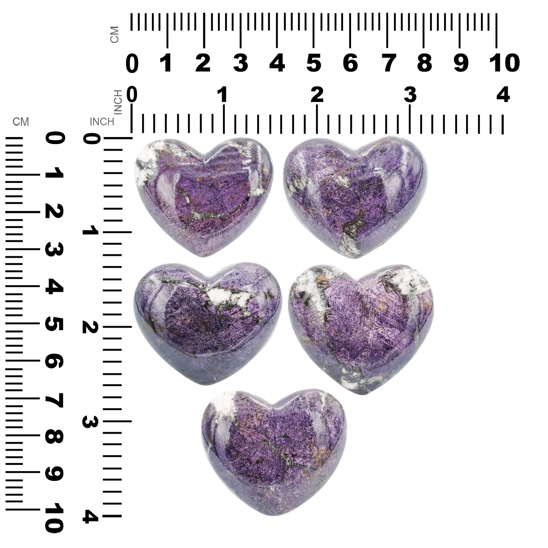 Purpurite Heart 33-36 mm