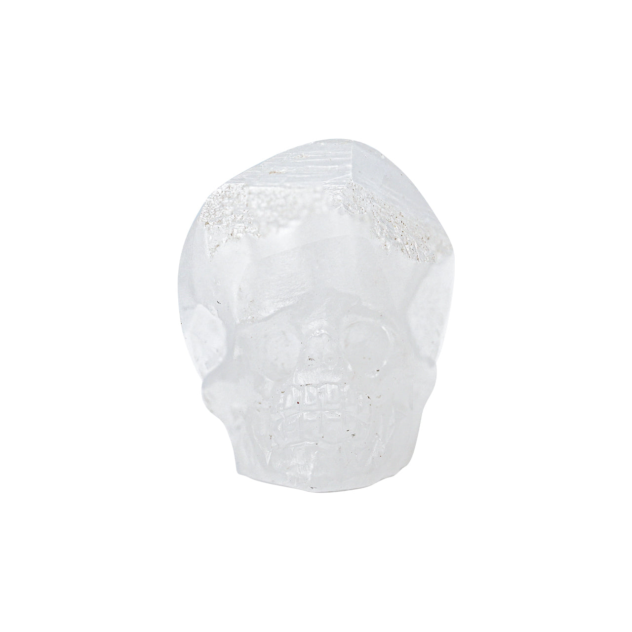 Hand Carved Quartz Skull Carving