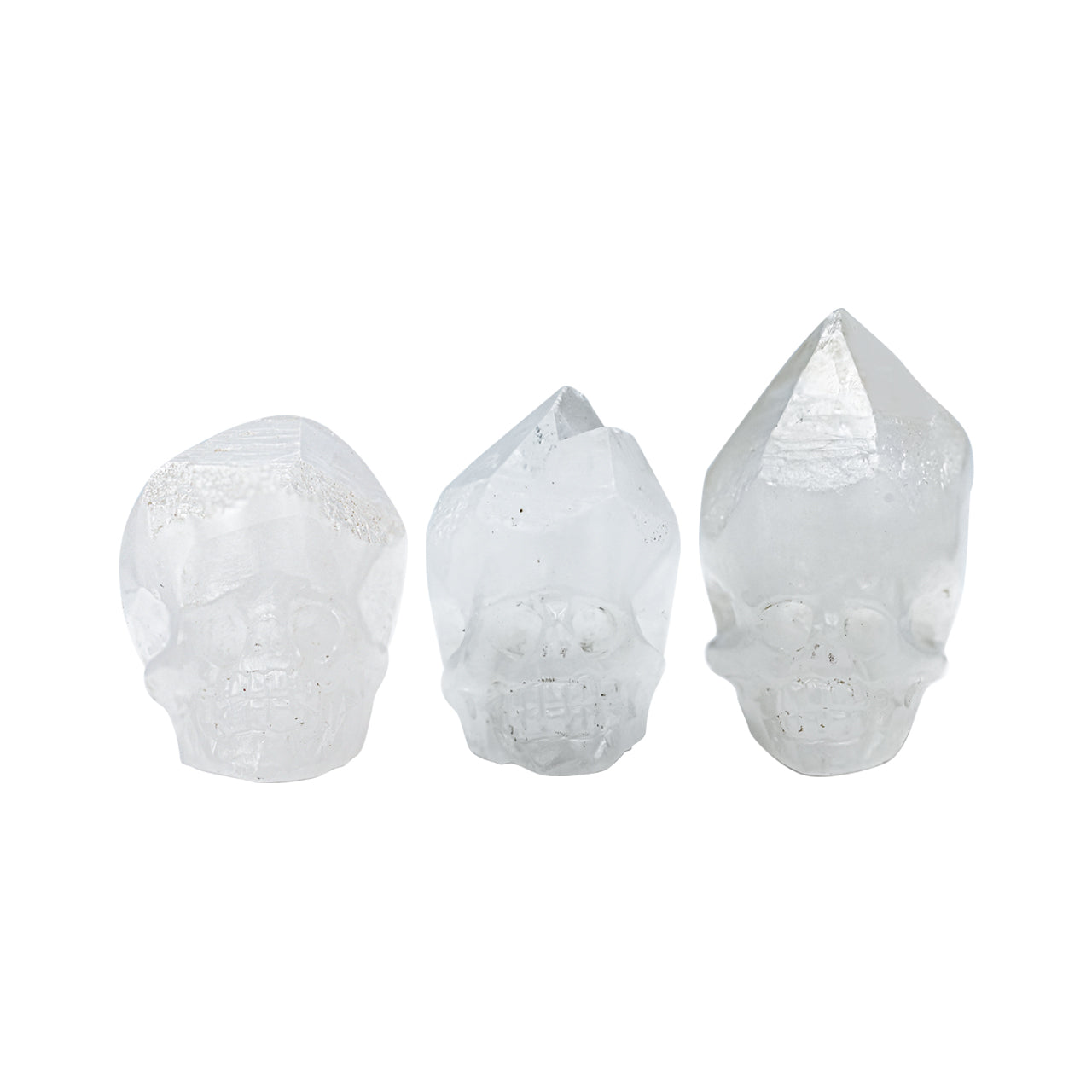 Hand Carved Quartz Skull Carving