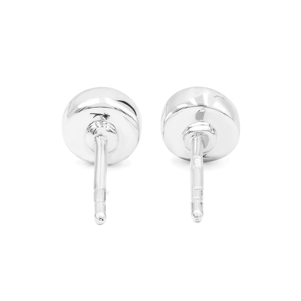 Ruby Round Shaped Post Style Earrings