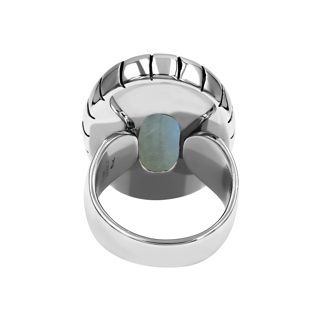 Rainbow Moonstone New Bezel Style Ring