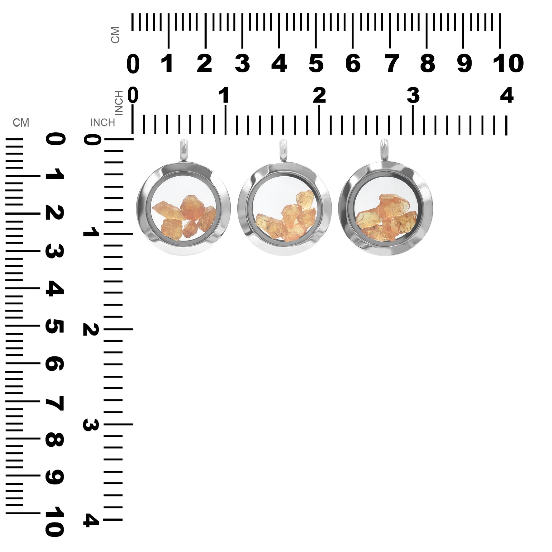 Spessartite Garnet Stainless-Steel Window Pendant Necklace