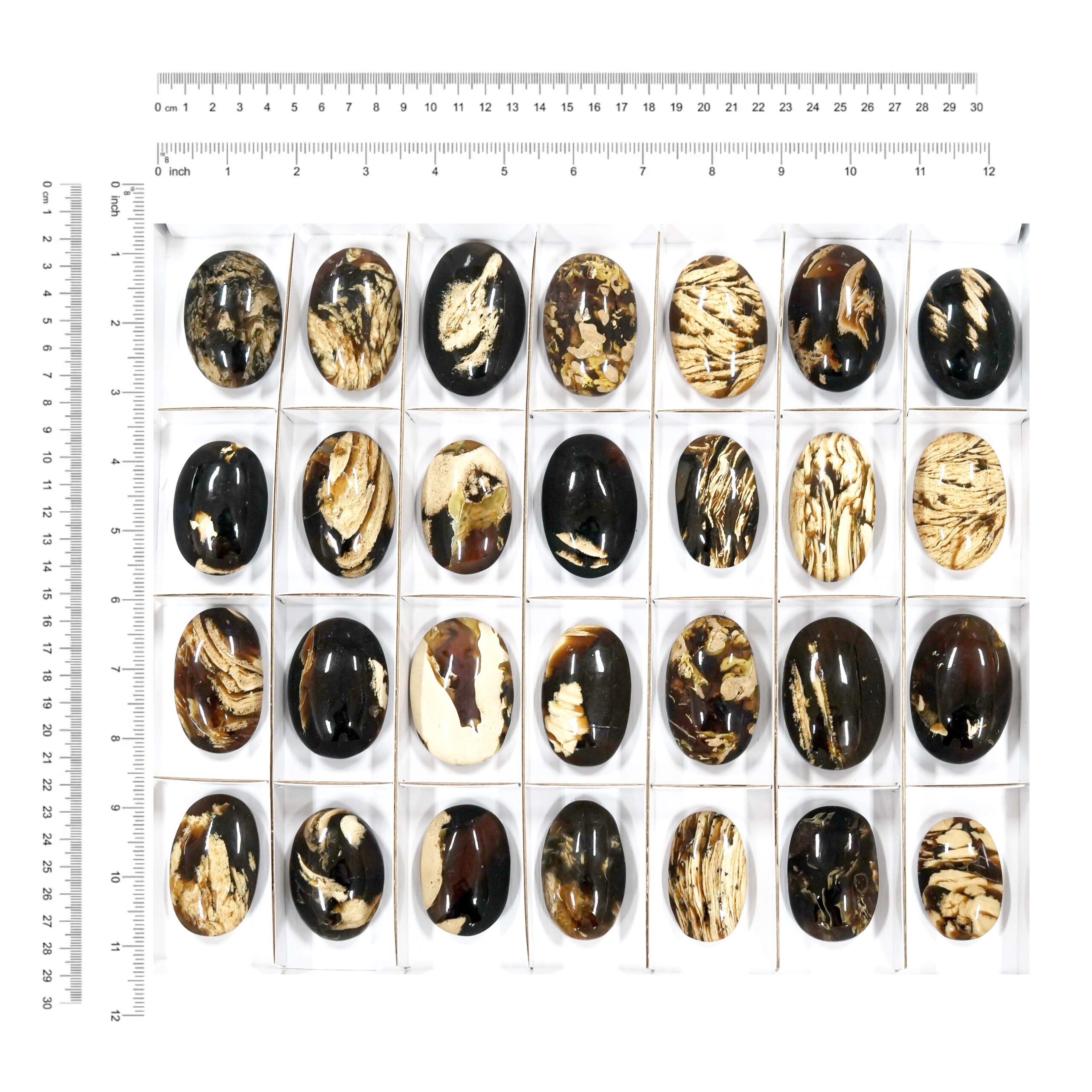 Milk &amp; Honey Amber Polished Palm Stone - 28 pcs