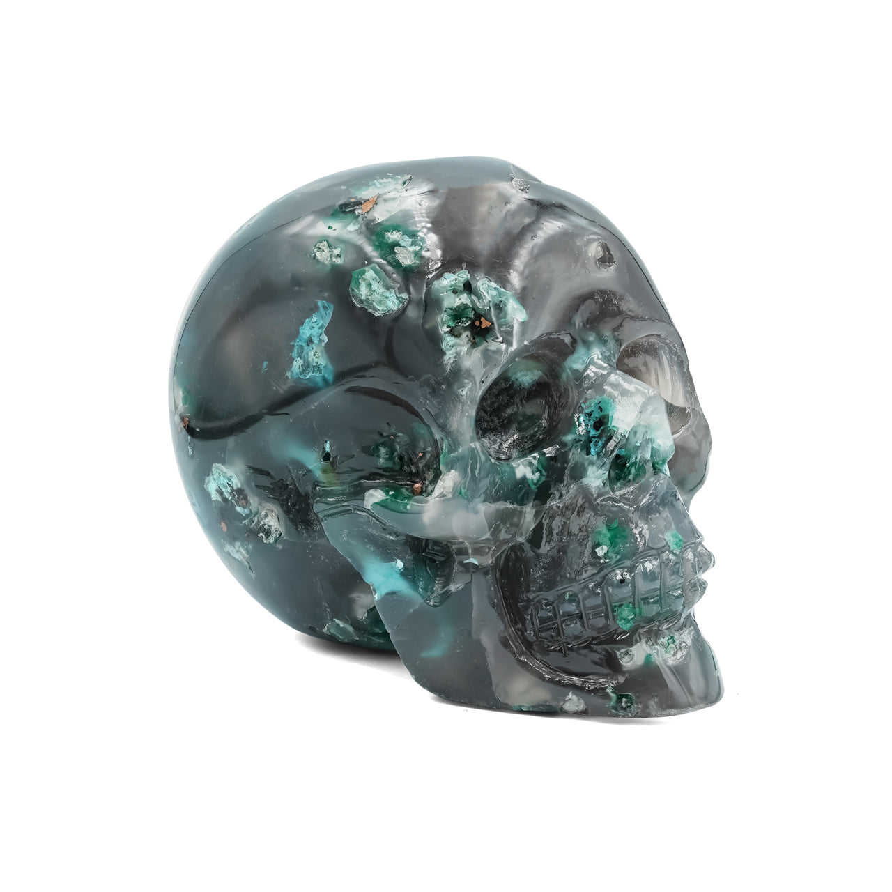 Hand Carved Gem Silica Skull Carving 6.200cts