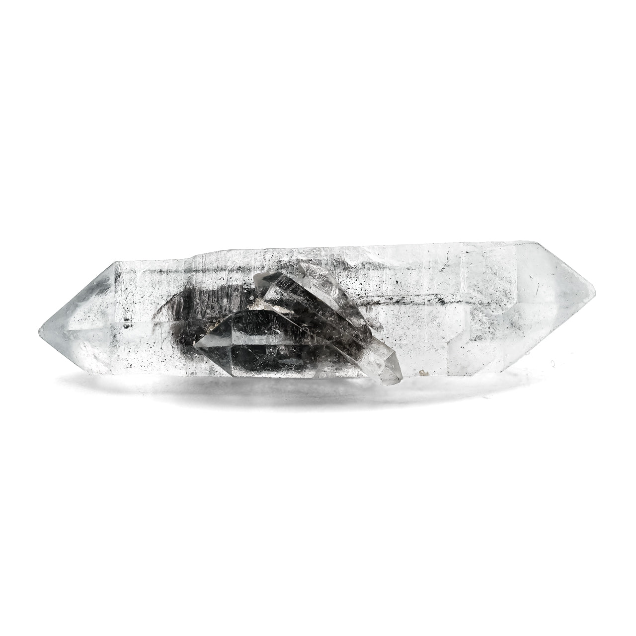 Graphite Inclusions in Quartz Crystal