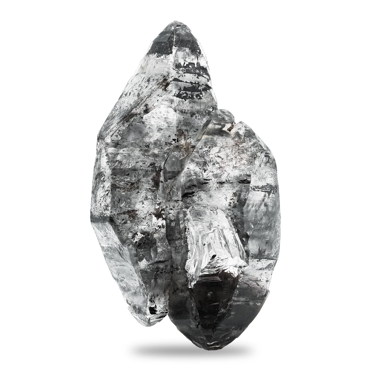 Graphite Inclusions in Quartz Crystal