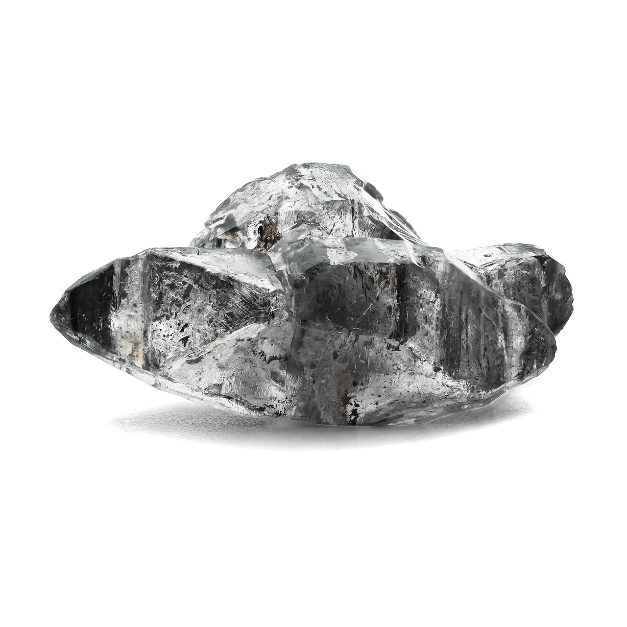 Graphite Inclusions in Quartz Crystal