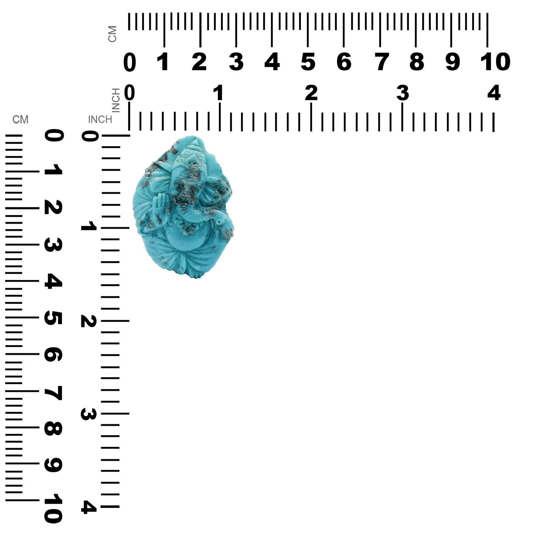 Turquoise Ganesh Carving 81cts