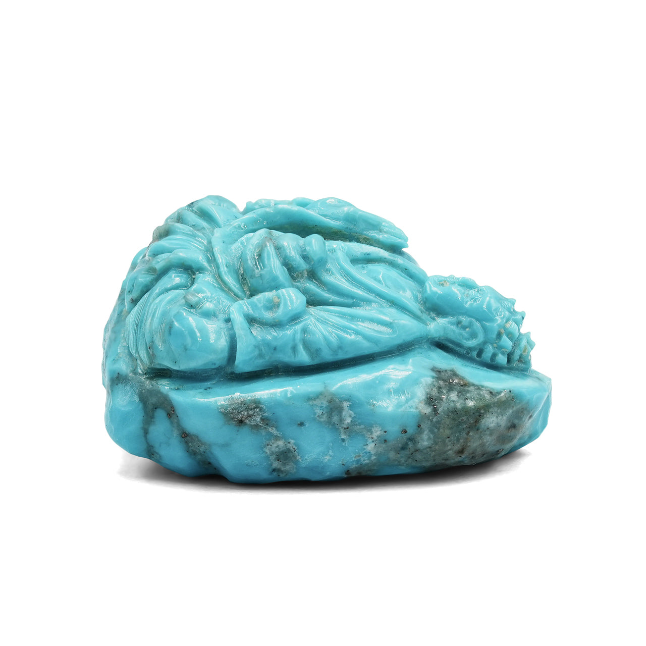Turquoise Budha Carving 107cts