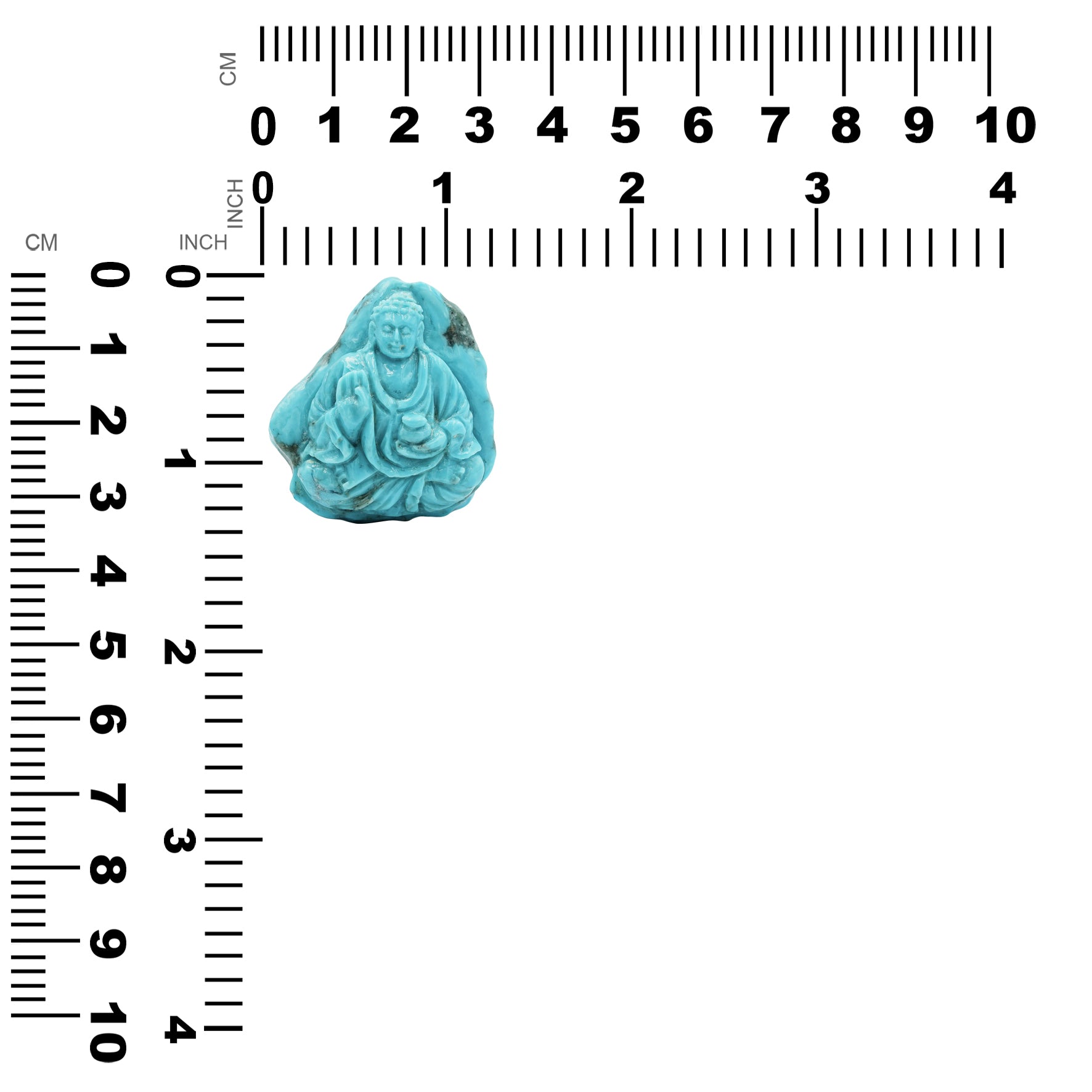 Turquoise Budha Carving 107cts