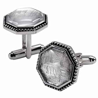 Starborn-Sterling-Silver-Octagon-Shape-Muonionalusta-Meteorite-Cuff-Links-B00QFWITC8